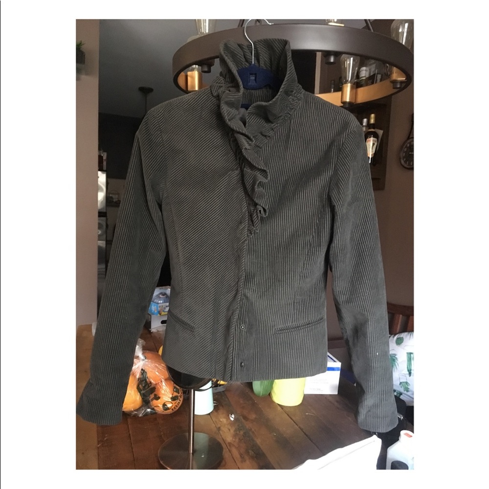KENZO ruffled collar corduroy jacket